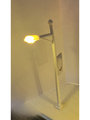 T110 straatlantaarn wit met reclamebord